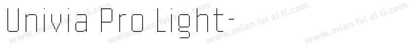 Univia Pro Light字体转换